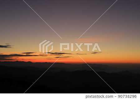 Scenery of sunrise from Shibutoge Scenery of sunrise from Shibutoge 90738296