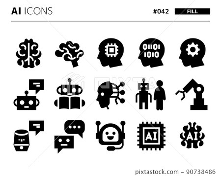AI related fill style icon set_042 AI related fill style icon set_042 90738486
