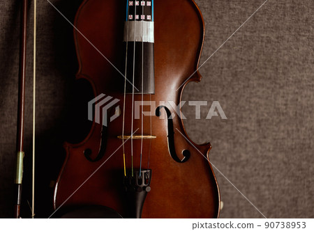Violin vintage musical instrument of orchestra taken with natural light 90738953