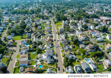View of the small provincial American town in Sayreville New Jersey 90739375