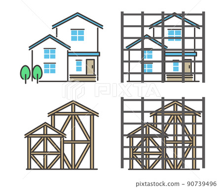 房子裝修和新的矢量圖素材/圖標/房子/家 90739496