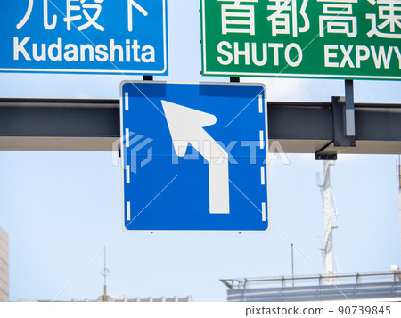 Road signs (regulation signs) "traveling classified by direction of travel". Road signs (regulation signs) "traveling classified by direction of travel". 90739845