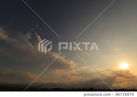Sunset sky and sunset clouds 90739979