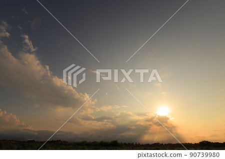 Sunset sky and sunset clouds Sunset sky and sunset clouds 90739980