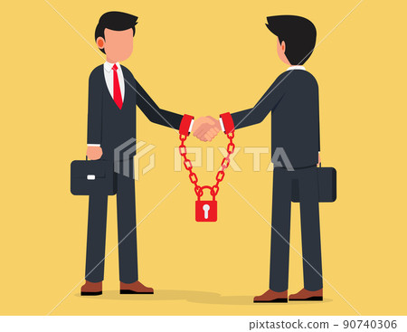 Business deal and agreement corporate. 90740306