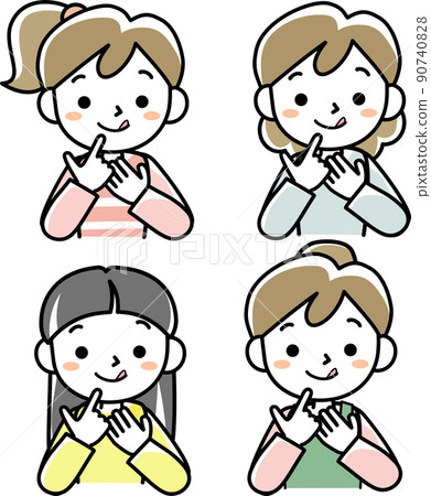 一個年輕女子的上身套裝，看起來很美味 90740828