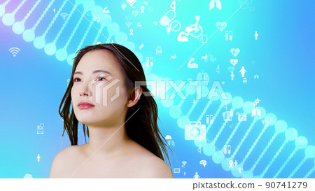 Female and genetic image 90741279