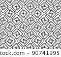 abstract circle pattern black and white tone vector background, wave overlapping with modern concept 90741995