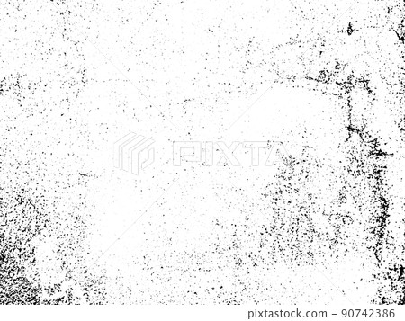 Black and white grunge. Distress overlay texture. Abstract surface dust and rough dirty wall background concept.  Distress illustration simply place over object to create grunge effect. Vector EPS10. 90742386