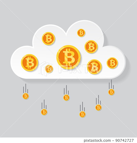 Make Money Icon. Business Concept. Cloud Mining. Flat Design. Isolated Illustration. Make Money Icon. Business Concept. Cloud Mining. Flat Design. Isolated Illustration. 90742727