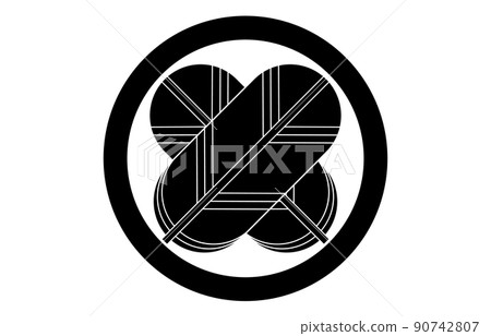 Unlike the Japanese family crest circle, hawk wings 90742807