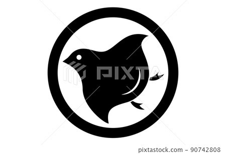 Chidori on the Japanese family crest 90742808