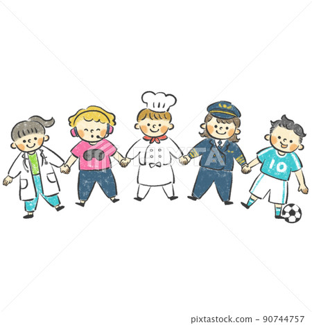 兒童工作經驗的插圖素材 90744757