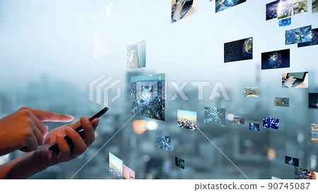 Smartphone and video content Smartphone and video content 90745087
