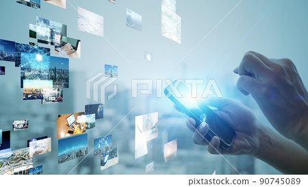 Smartphone and video content 90745089