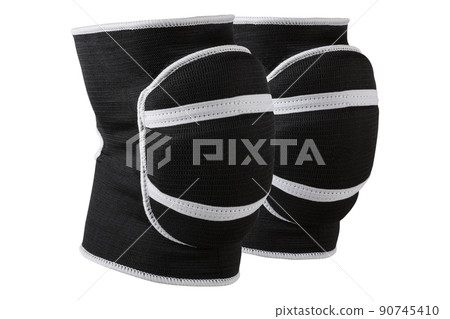a pair of voluminous black knee pads, for sports games or for dancing, with shock-absorbing pillows a pair of voluminous black knee pads, for sports games or for dancing, with shock-absorbing pillows 90745410