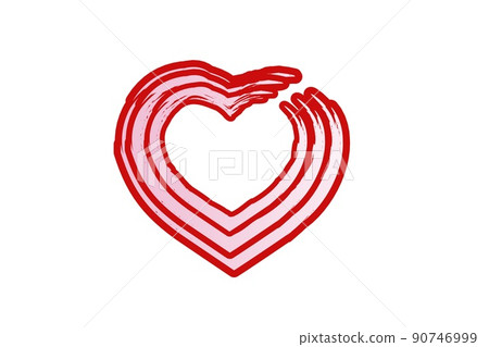 red heart isolated on white background red heart isolated on white background 90746999