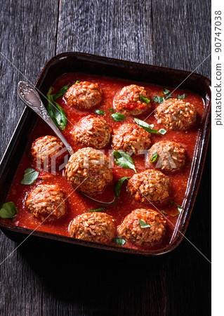 Porcupine Balls, ground beef and rice meatballs Porcupine Balls, ground beef and rice meatballs 90747038