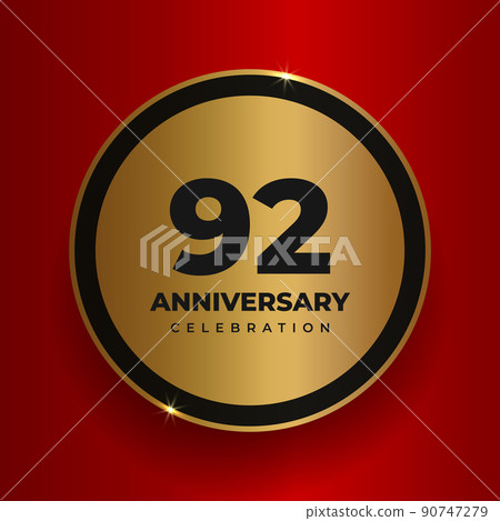 92 years anniversary celebration background. 92 years anniversary celebration background. 90747279