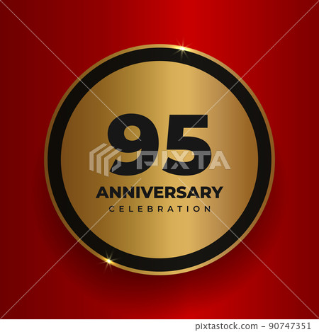 95 years anniversary celebration background. 90747351
