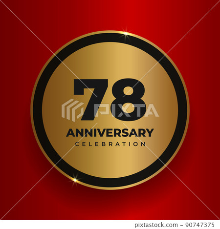78 years anniversary celebration background. 78 years anniversary celebration background. 90747375
