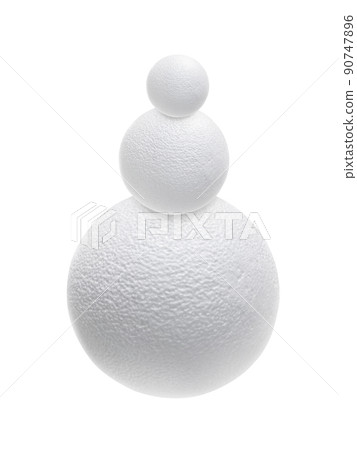 Styrofoam ball on white background Styrofoam ball on white background 90747896