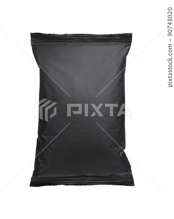 Black foil food package mockup, template for design use Black foil food package mockup, template for design use 90748020