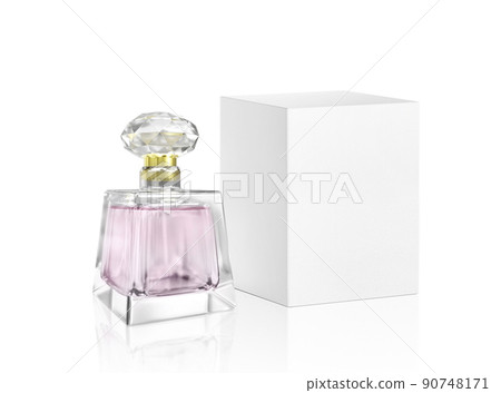 Perfume bottle and white packaging box Perfume bottle and white packaging box 90748171