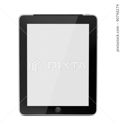 black tablet isolated from white background 90748274