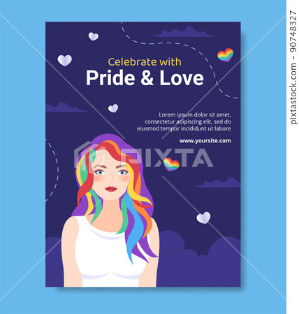 Happy Pride Month Day Social Media Poster... - Stock Illustration  [90748327] - PIXTA