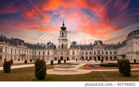 Festetics Palace at sunrise in Keszthely Hungary Festetics Palace at sunrise in Keszthely Hungary 90749802