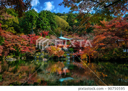 Daigo-ji temple with colorful maple trees in autumn, Kyoto Daigo-ji temple with colorful maple trees in autumn, Kyoto 90750595
