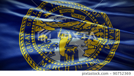 Nebraska state flag background illustration, USA symbol backdrop 90752369