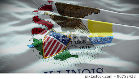 Illinois state flag background illustration, USA symbol backdrop Illinois state flag background illustration, USA symbol backdrop 90752428