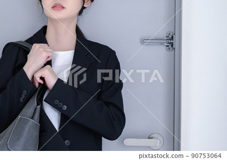 An image of a person who has a hard time coming to work without a face An image of a person who has a hard time coming to work without a face 90753064