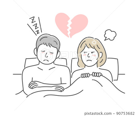 Men and women, couples, couples upper body (SEX, sexual activity) / tiredness, overwork, sexless Men and women, couples, couples upper body (SEX, sexual activity) / tiredness, overwork, sexless 90753682