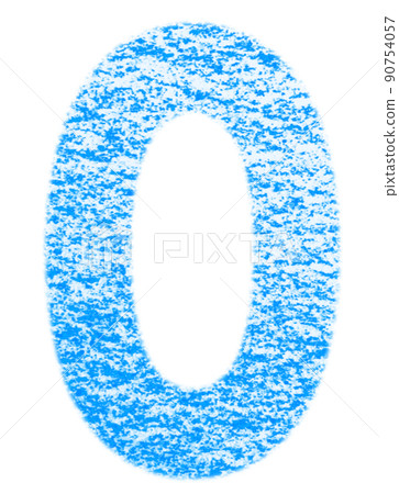 Numbers drawn with crayon Zero 0 Blue background White With high resolution pass Other colors available Numbers drawn with crayon Zero 0 Blue background White With high resolution pass Other colors available 90754057