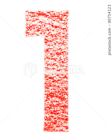 Numbers drawn with crayons 1 Red background white With high resolution pass Other colors available Numbers drawn with crayons 1 Red background white With high resolution pass Other colors available 90754123
