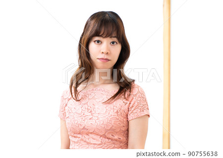 Woman in a fashionable dress 90755638