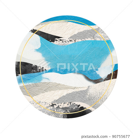 Abstract background material using Japanese paper and Japanese pattern Japanese modern Abstract background material using Japanese paper and Japanese pattern Japanese modern 90755677