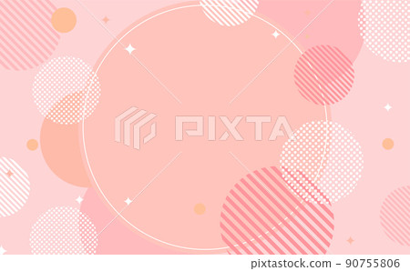 Circle polka dot pink frame geometry Circle polka dot pink frame geometry 90755806