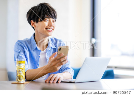 Men's smartphone cafe Men's smartphone cafe 90755847