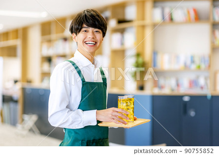 Cafe male clerk 90755852