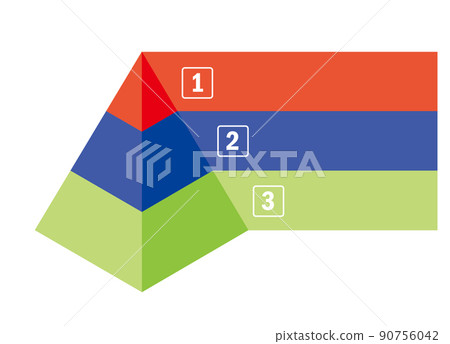 3D 三維金字塔形等距插圖信息圖表業務 90756042