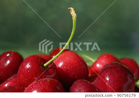 Cherry Fruits in basket isolated Cherry Fruits in basket isolated 90756179