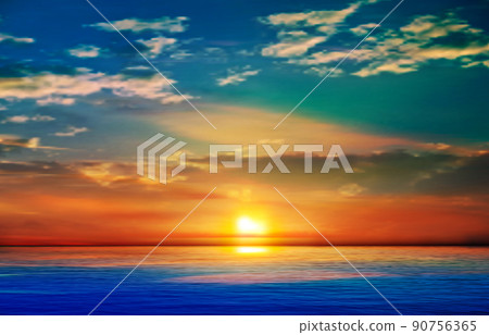 abstract nature background with sea red sunset and clouds abstract nature background with sea red sunset and clouds 90756365