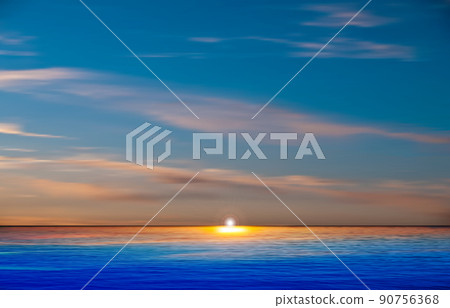 abstract nature background with sea sunset and clouds 90756368
