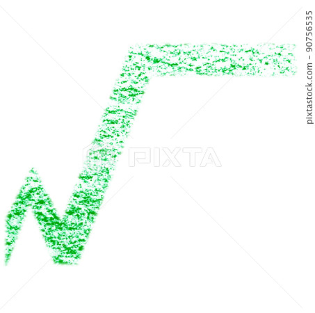 Symbol drawn with crayon Route √ Green Background White With high resolution path Other colors available Symbol drawn with crayon Route √ Green Background White With high resolution path Other colors available 90756535