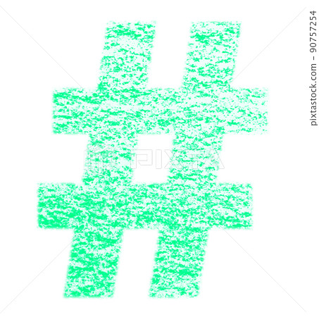 Symbol drawn with crayon Sharp # turquoise background white with high resolution pass Other colors available Symbol drawn with crayon Sharp # turquoise background white with high resolution pass Other colors available 90757254