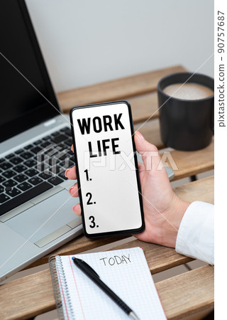Hand writing sign Work Life. Business idea An everyday task to ern money to sustain needs of one s is self -47968 Hand writing sign Work Life. Business idea An everyday task to ern money to sustain needs of one s is self -47968 90757687
